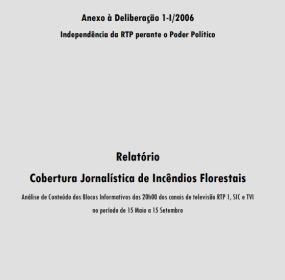 Relatório sobre a Cobertura Jornalística de Incêndios Florestais (2006)