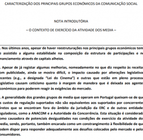 Caracterização dos principais grupos económicos da comunicação social