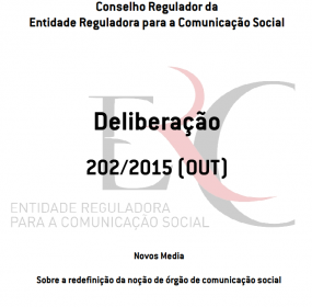 Estudo Novos Media - Sobre a redefinição da noção de órgão de comunicação social 